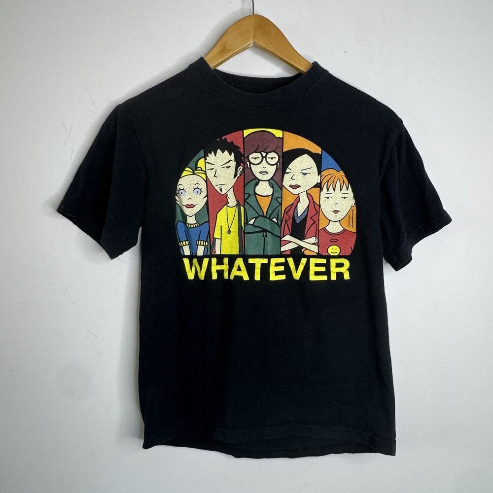 MTV Daria Whatever Graphic T Shirt Y2K Cartoon Tee S